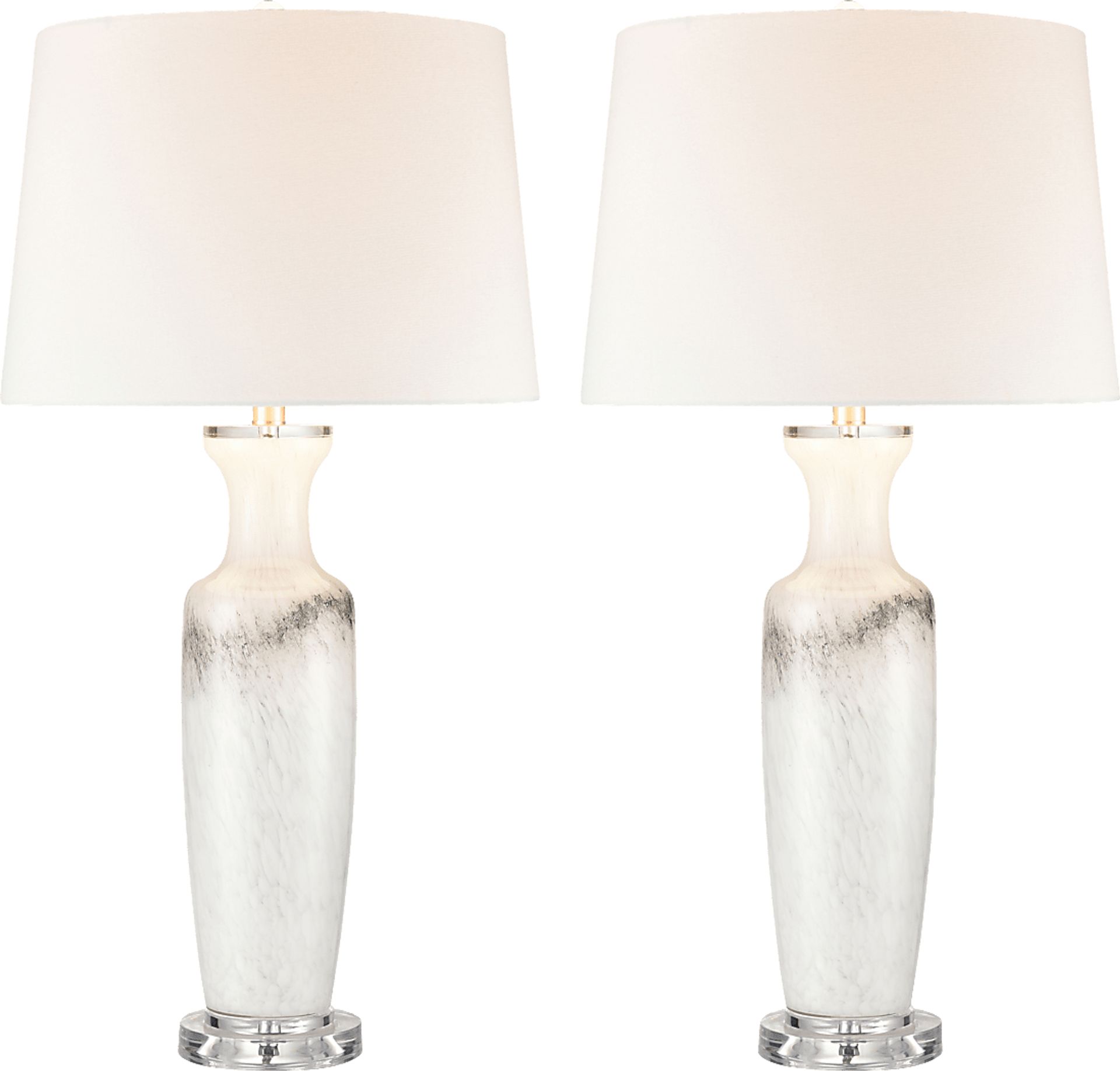 Keltic Peak White Lamp, Set of 2 - Image 1