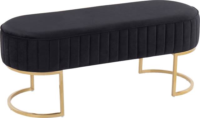 Kelvington Black Accent Bench - Thumbnail - Image 1