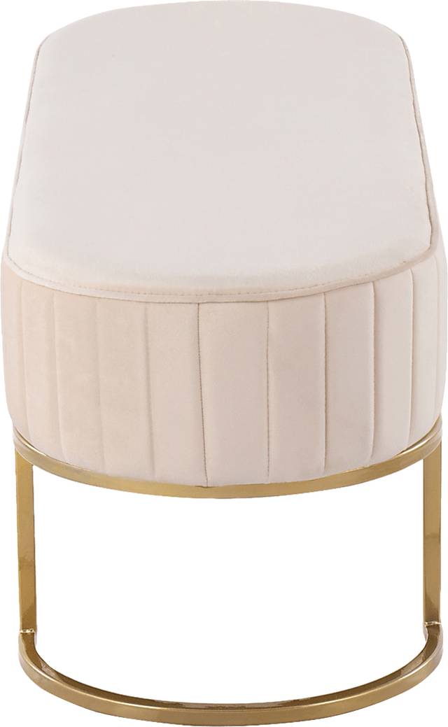 Kelvington Cream Accent Bench - Thumbnail - Image 2