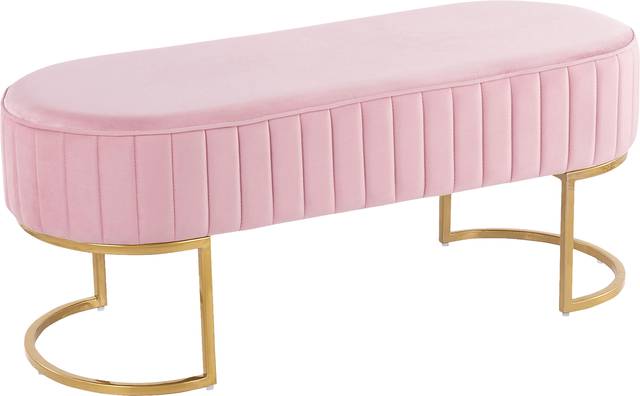Kelvington Pink Accent Bench - Thumbnail - Image 1