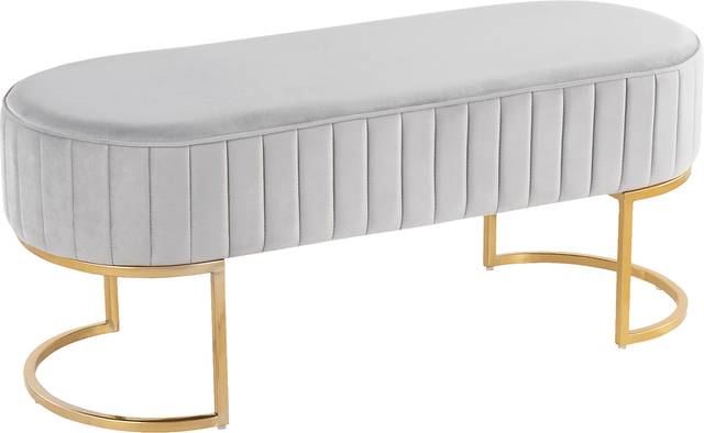 Kelvington Silver Accent Bench - Thumbnail - Image 1