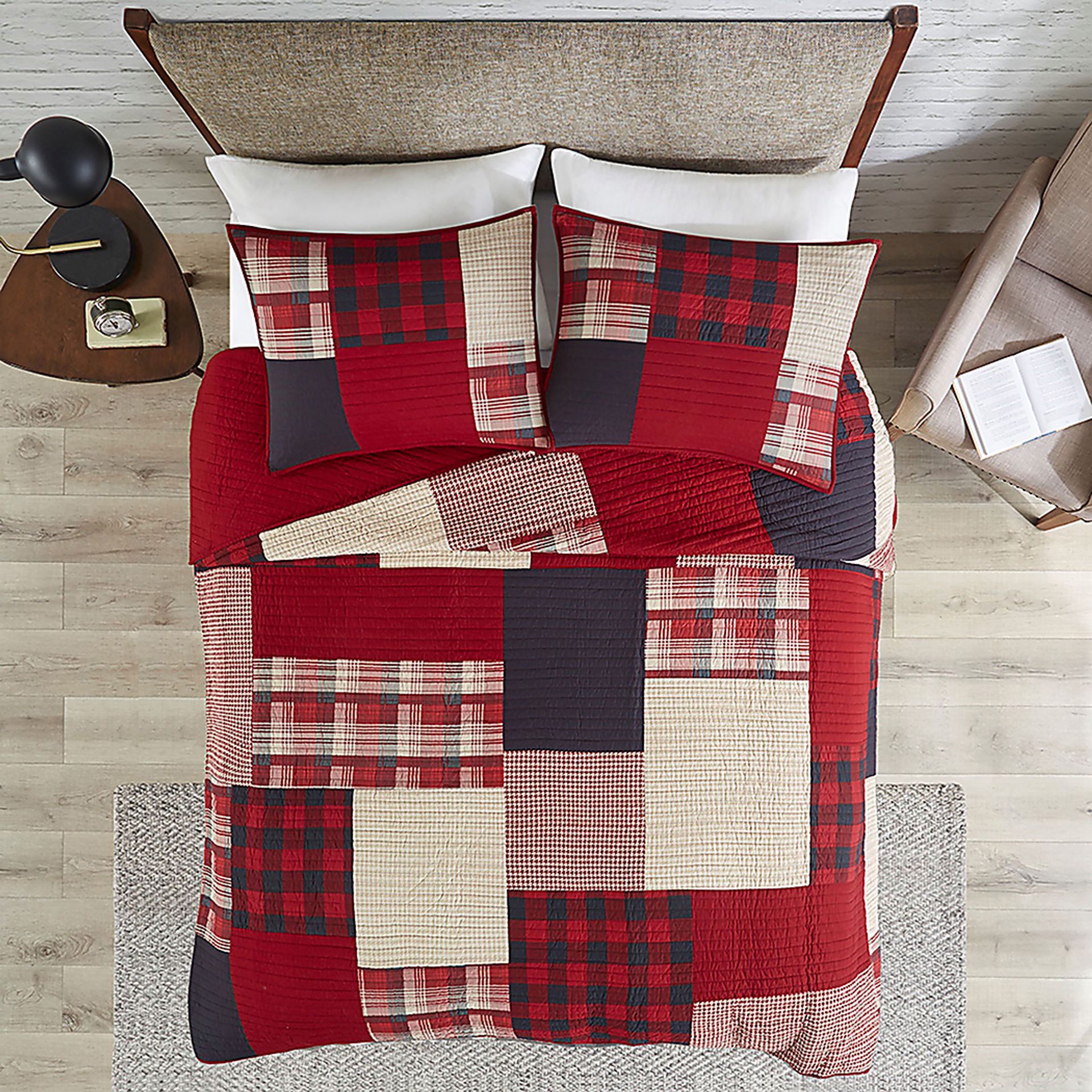Kelya Red Full/Queen Quilt Set - Image 5