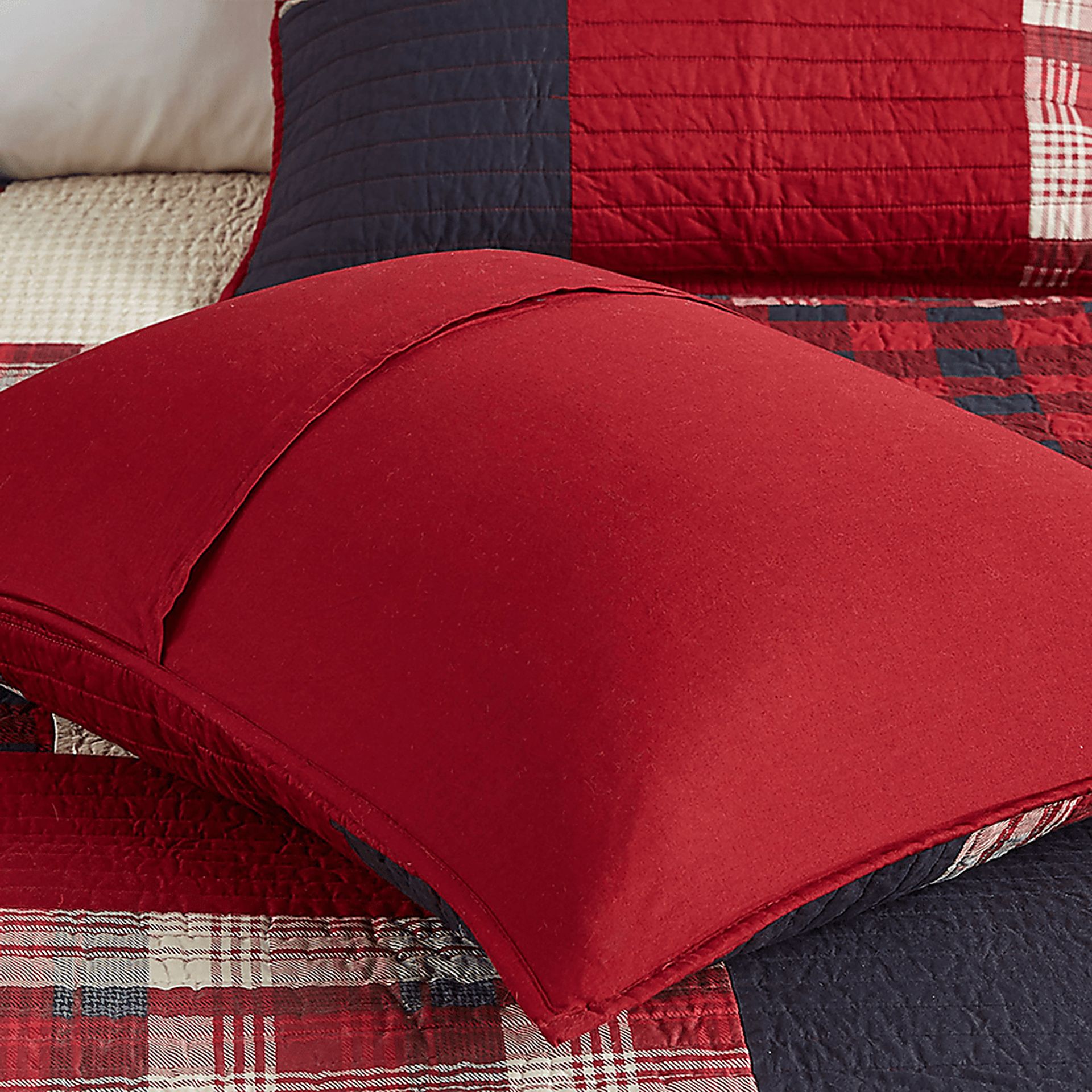 Kelya Red Full/Queen Quilt Set - Image 8