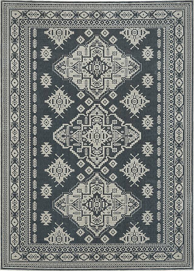 Kemat Navy 7'10 x 10'10 Rug - Thumbnail - Image 1