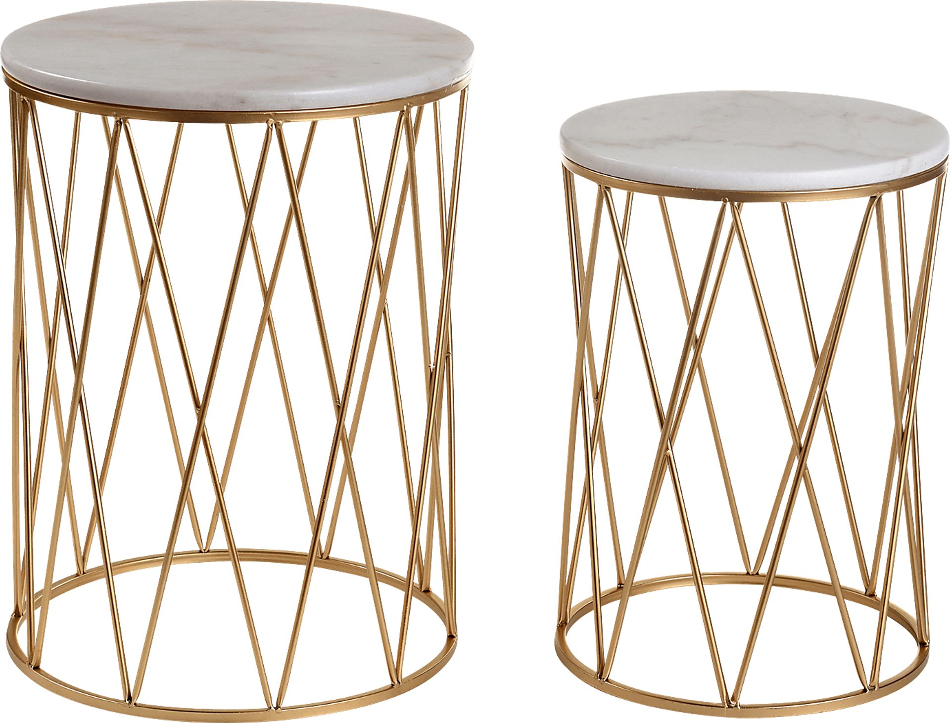 Kemira White Nesting Table, Set of 2 - Image 2