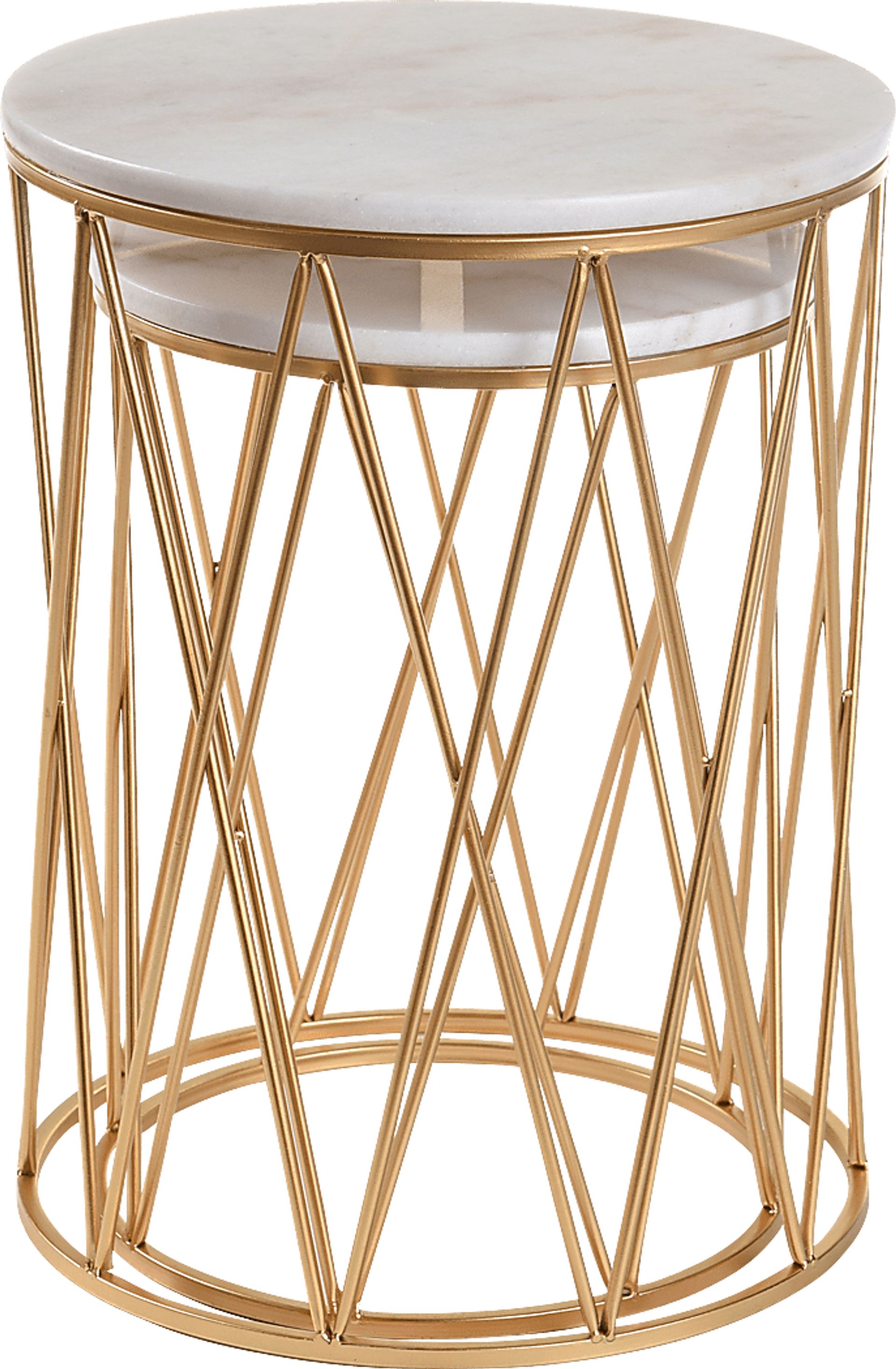 Kemira White Nesting Table, Set of 2 - Image 1