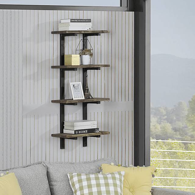 Kenarra II Brown Wall Shelf - Thumbnail - Image 2