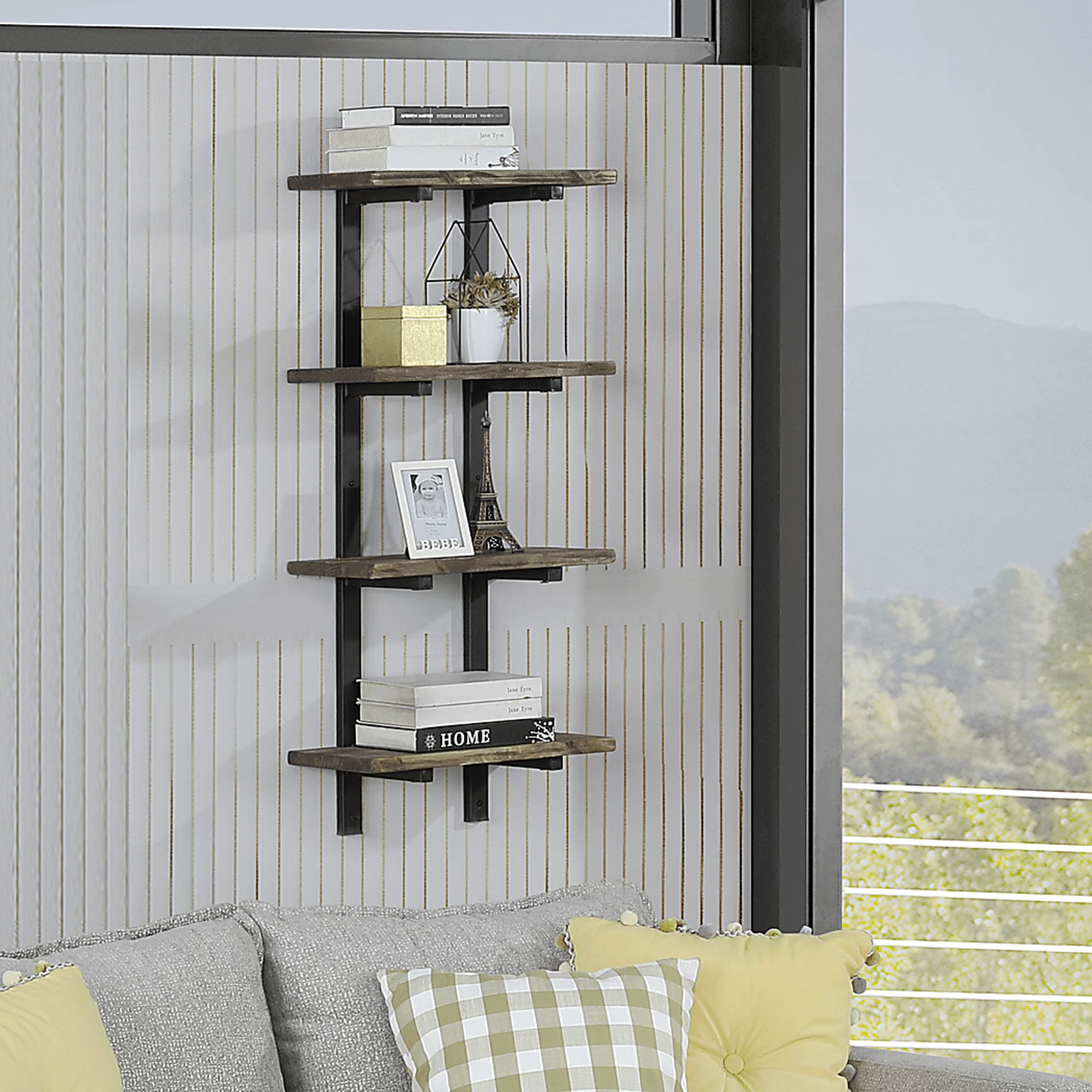 Kenarra II Brown Wall Shelf - Image 2