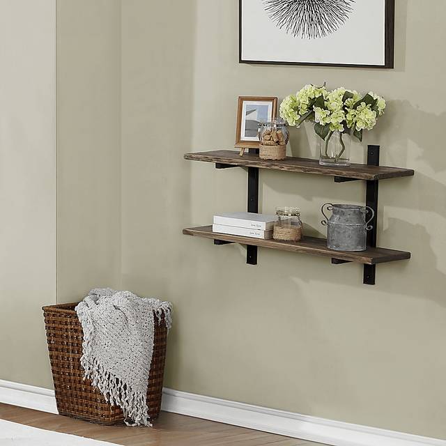 Kenarra III Brown Wall Shelf - Thumbnail - Image 2