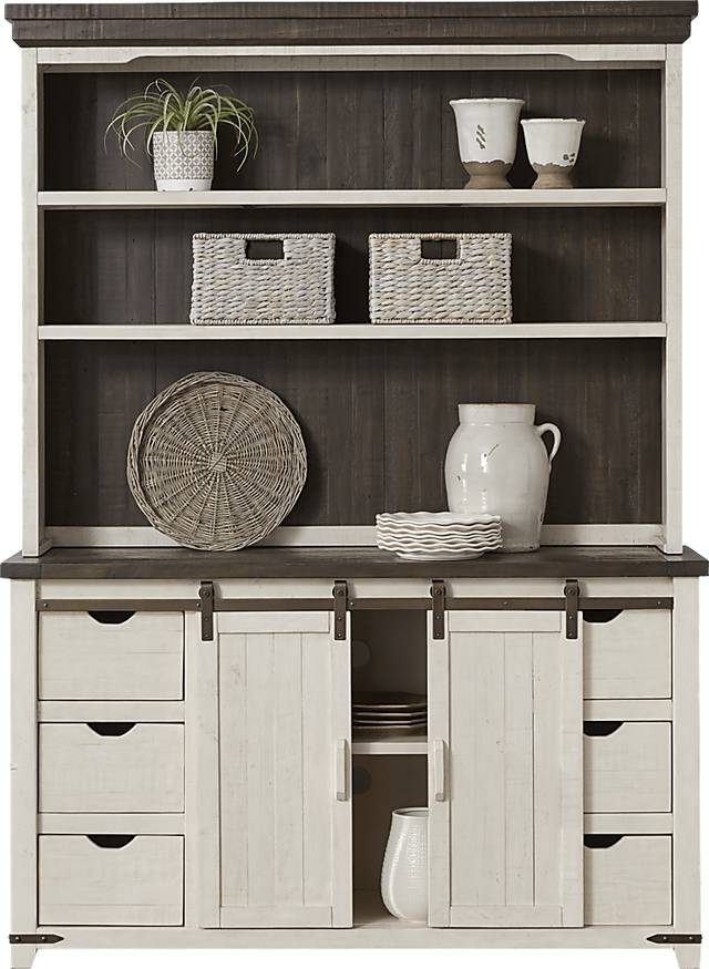 Kenbridge White 2 Pc Server with Hutch - Thumbnail - Image 2