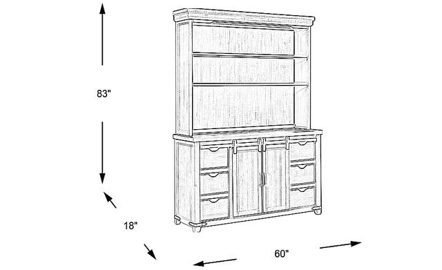 Dimension Image. Please refer to the Dimension Tab on this page for dimension details.