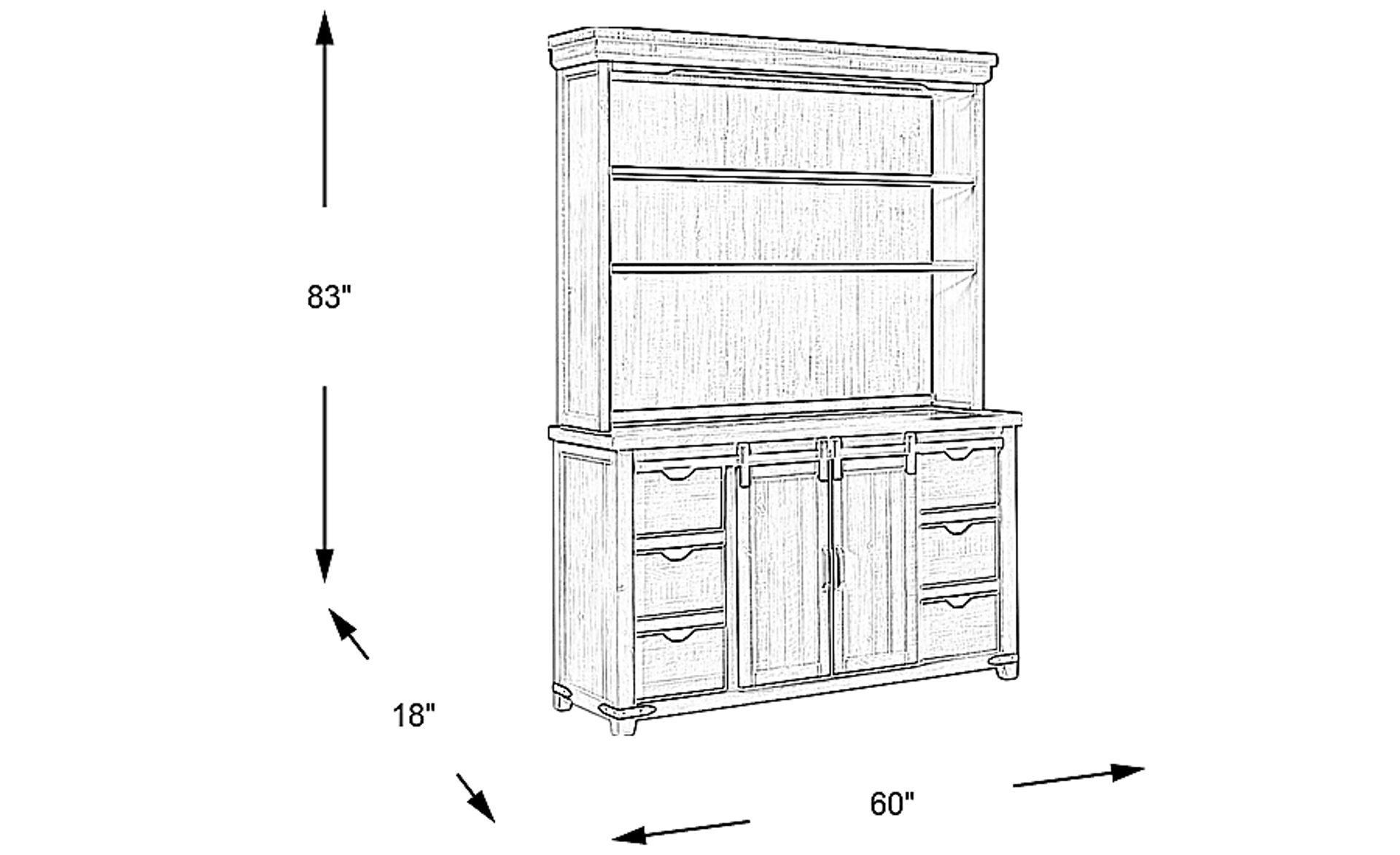 Dimension Image. Please refer to the Dimension Tab on this page for dimension details.