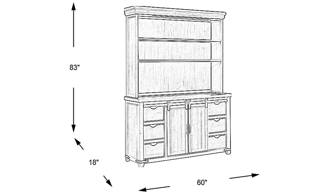 Kenbridge White Colors,White 2 Pc Server With Hutch Rooms to Go