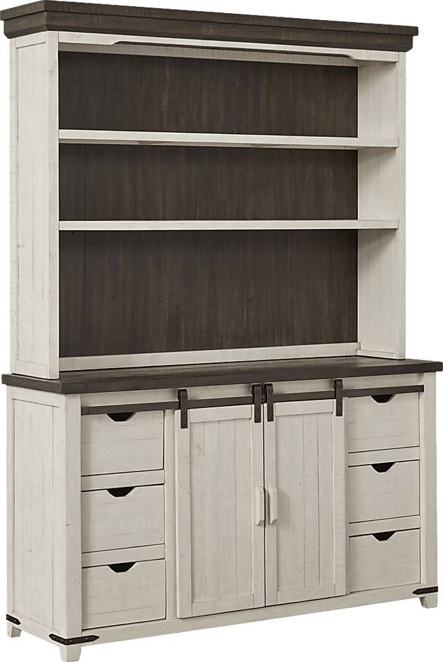 Kenbridge White 2 Pc Server with Hutch - Thumbnail - Image 1