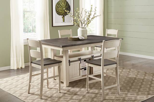 Kenbridge White Counter Height Dining Table - Thumbnail - Image 2