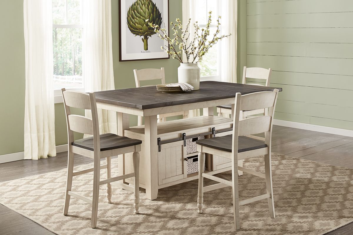 Rooms to go discount white dining room sets