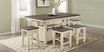 Kenbridge White 6 Pc Counter Height Dining Room with Kyoto Stools and Bench