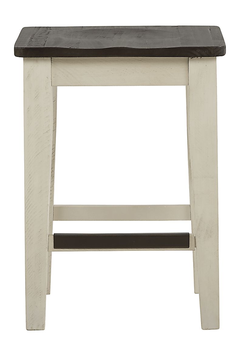 Kenbridge White 6 Pc Counter Height Dining Room with Kyoto Stools and Bench