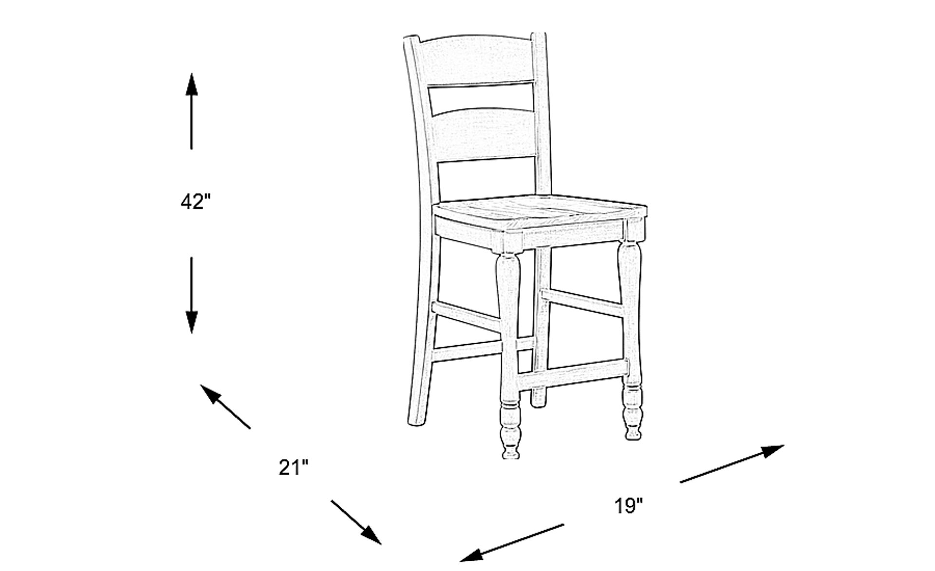 Dimension Image. Please refer to the Dimension Tab on this page for dimension details.
