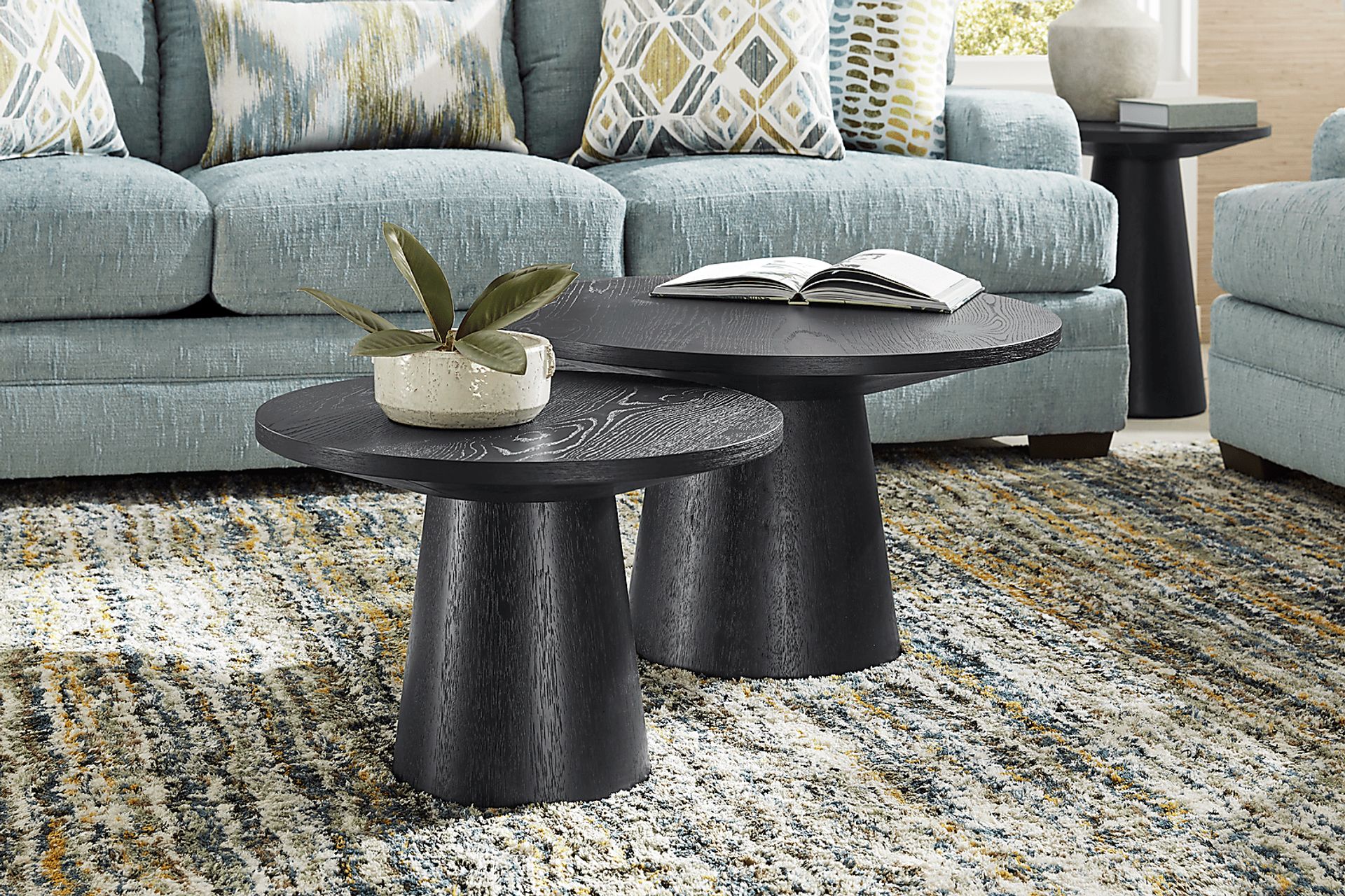 Kendall Black 2 Pc Table Set - Image 2
