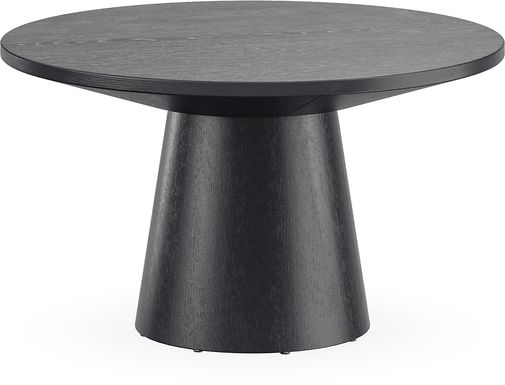 Kendall Black 29" Round Cocktail Table