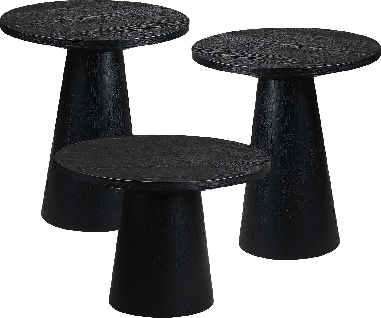Kendall Black 3 Pc Table Set