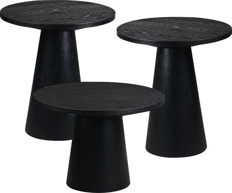 Kendall Black 3 Pc Table Set