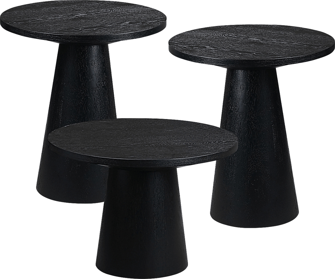 Kendall Black 3 Pc Table Set