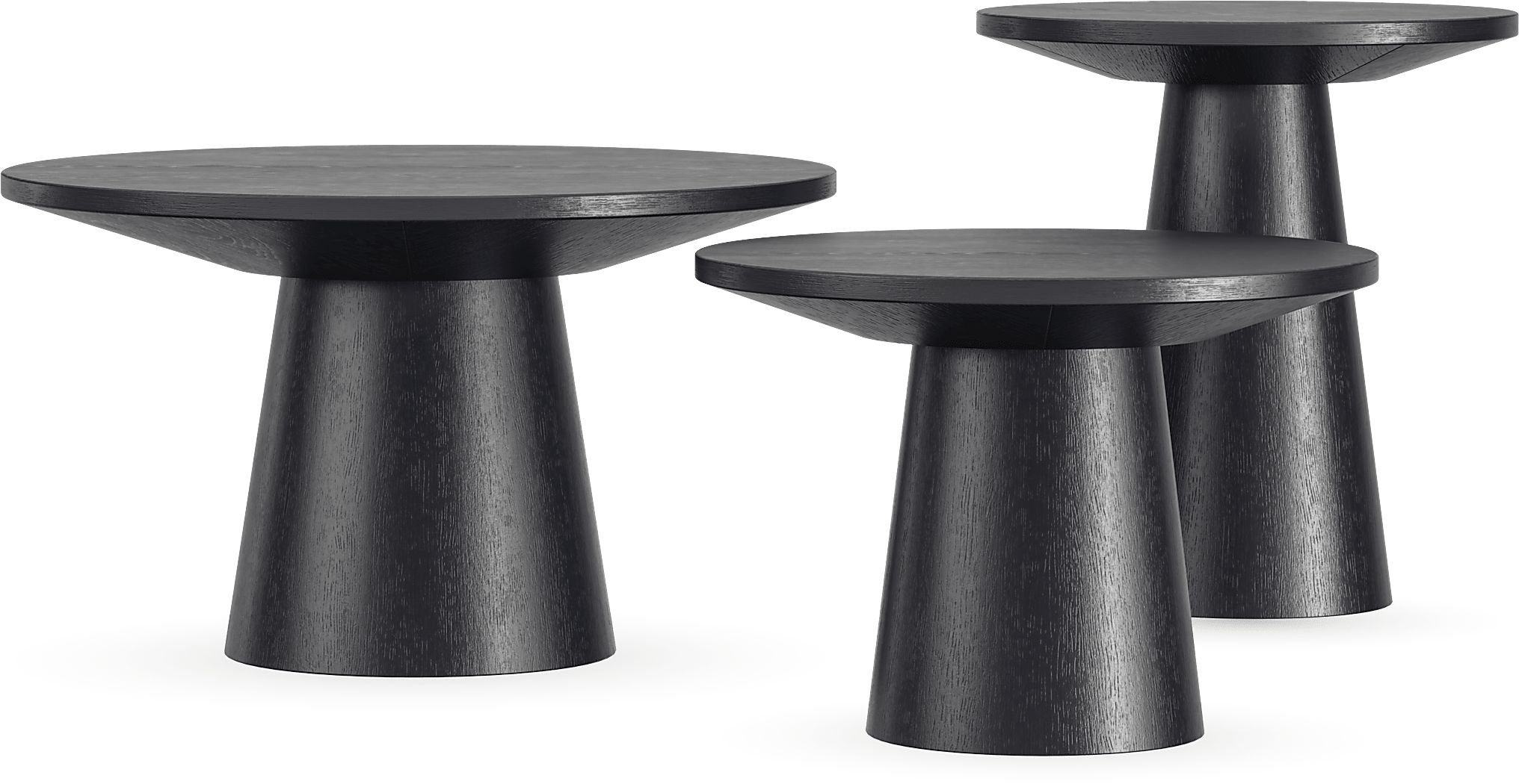 Kendall Black 3 Pc Table Set