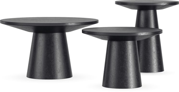 Kendall Black 3 Pc Table Set