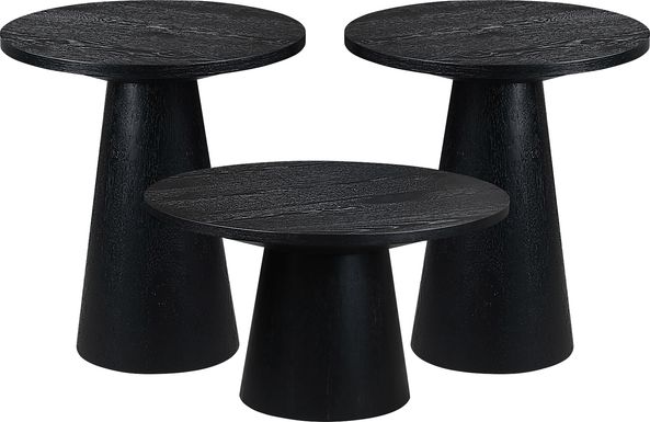 Kendall Black 3 Pc Table Set