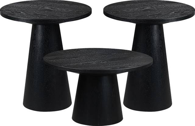Kendall Black 3 Pc Table Set - Thumbnail - Image 1