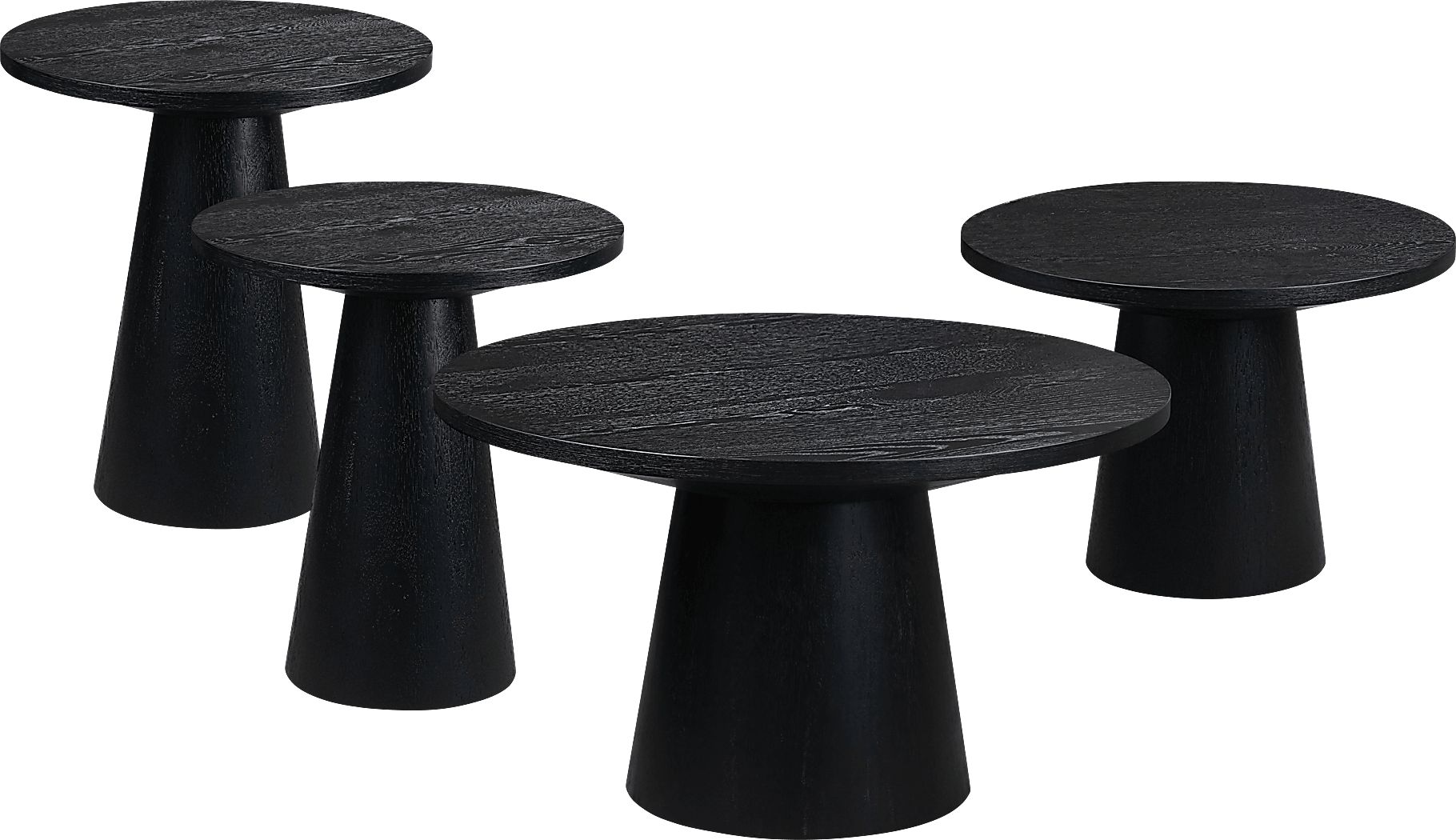 Kendall Black 4 Pc Table Set