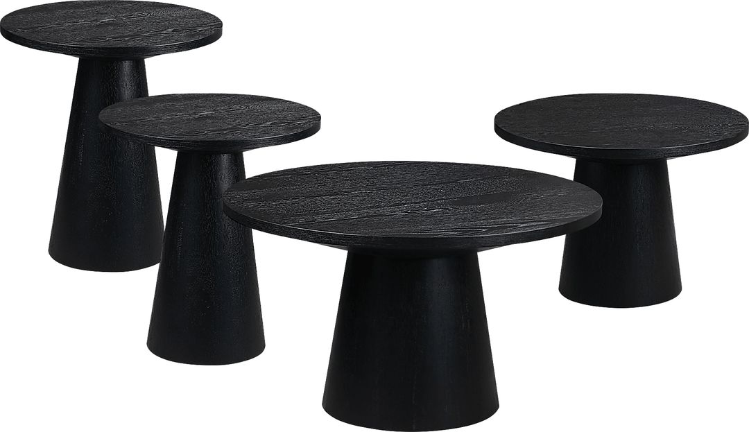 Kendall Black 4 Pc Table Set