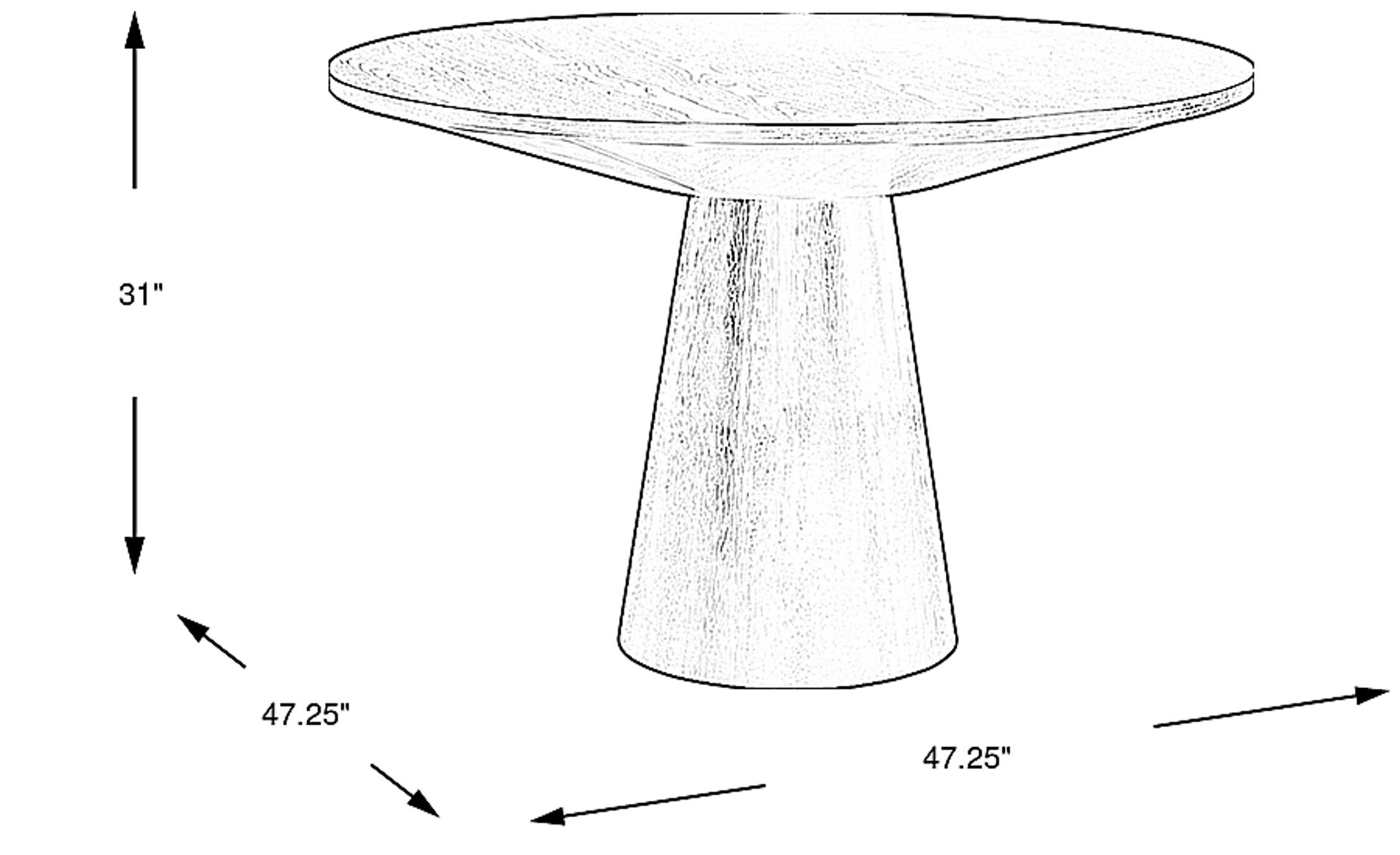 Dimension Image. Please refer to the Dimension Tab on this page for dimension details.