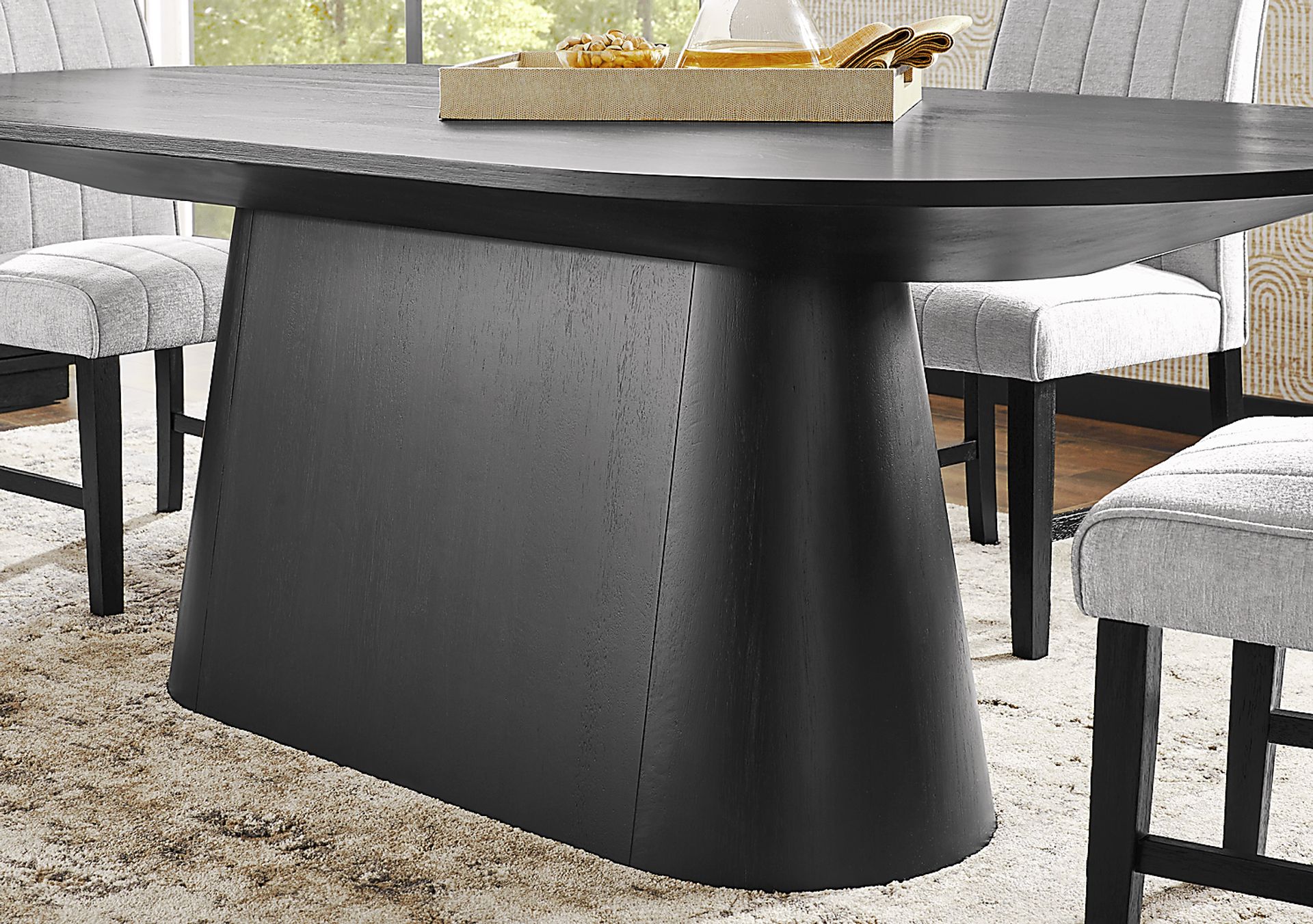 Kendall Black Oval Dining Table - Image 3