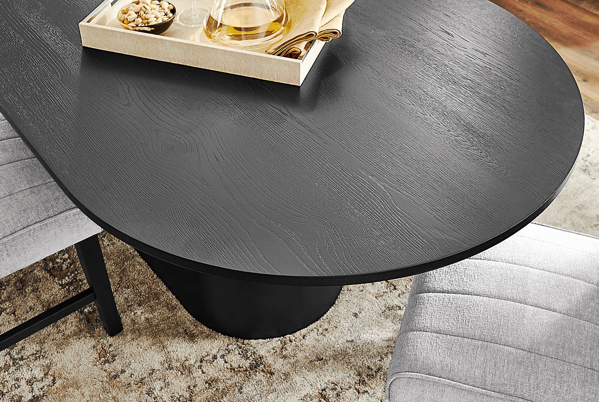 Kendall Black Oval Dining Table - Image 4