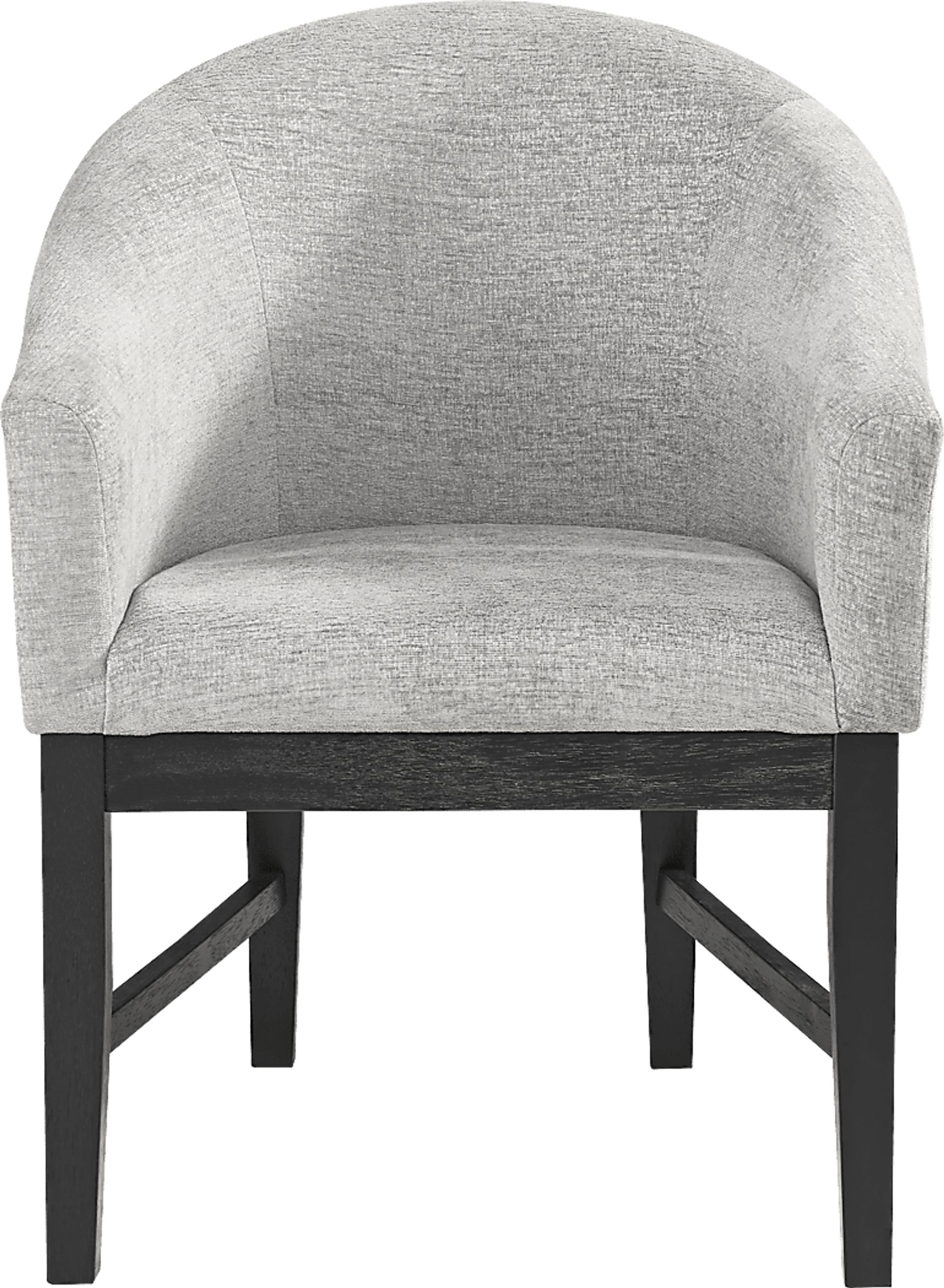Kendall Gray Arm Chair with Black Legs - Image 2