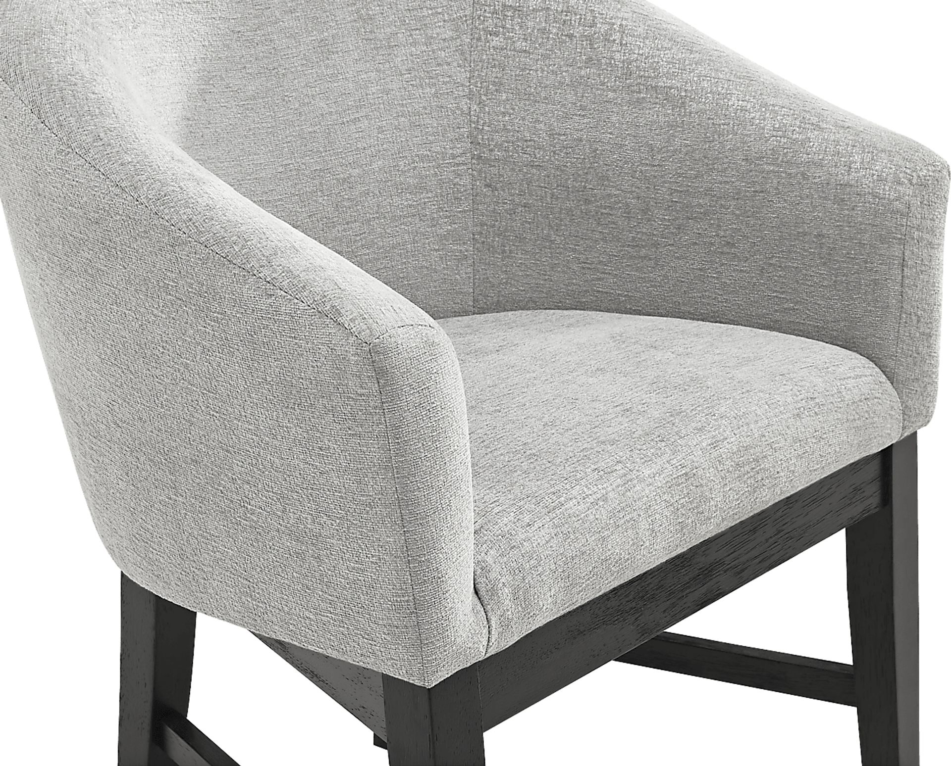 Kendall Gray Arm Chair with Black Legs - Image 3
