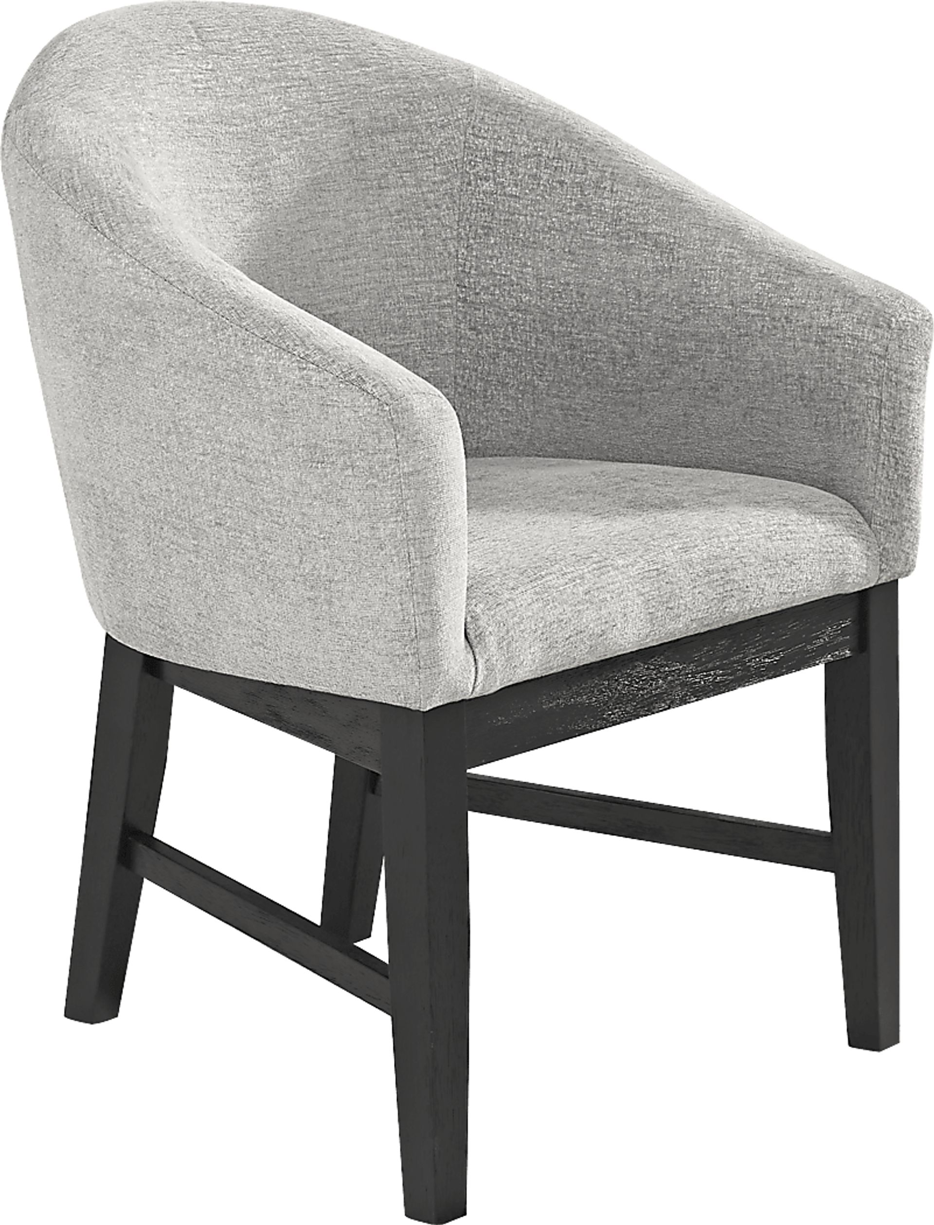 Kendall Gray Arm Chair with Black Legs - Image 1