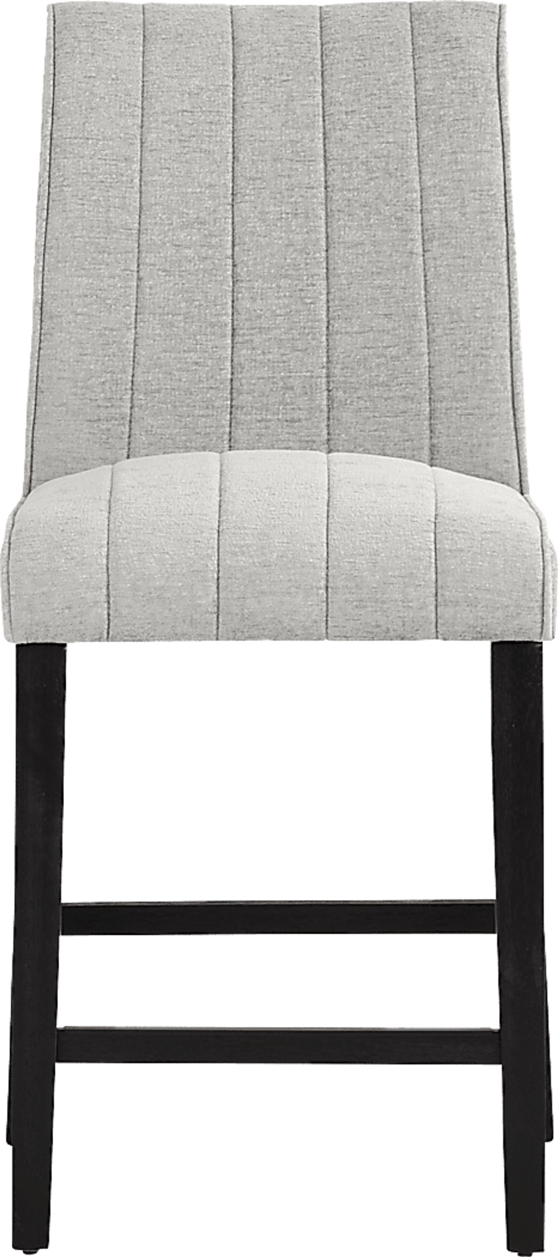 Kendall Black 3 Pc 48" Round Counter Height Dining Room with Gray Stools - Image 7
