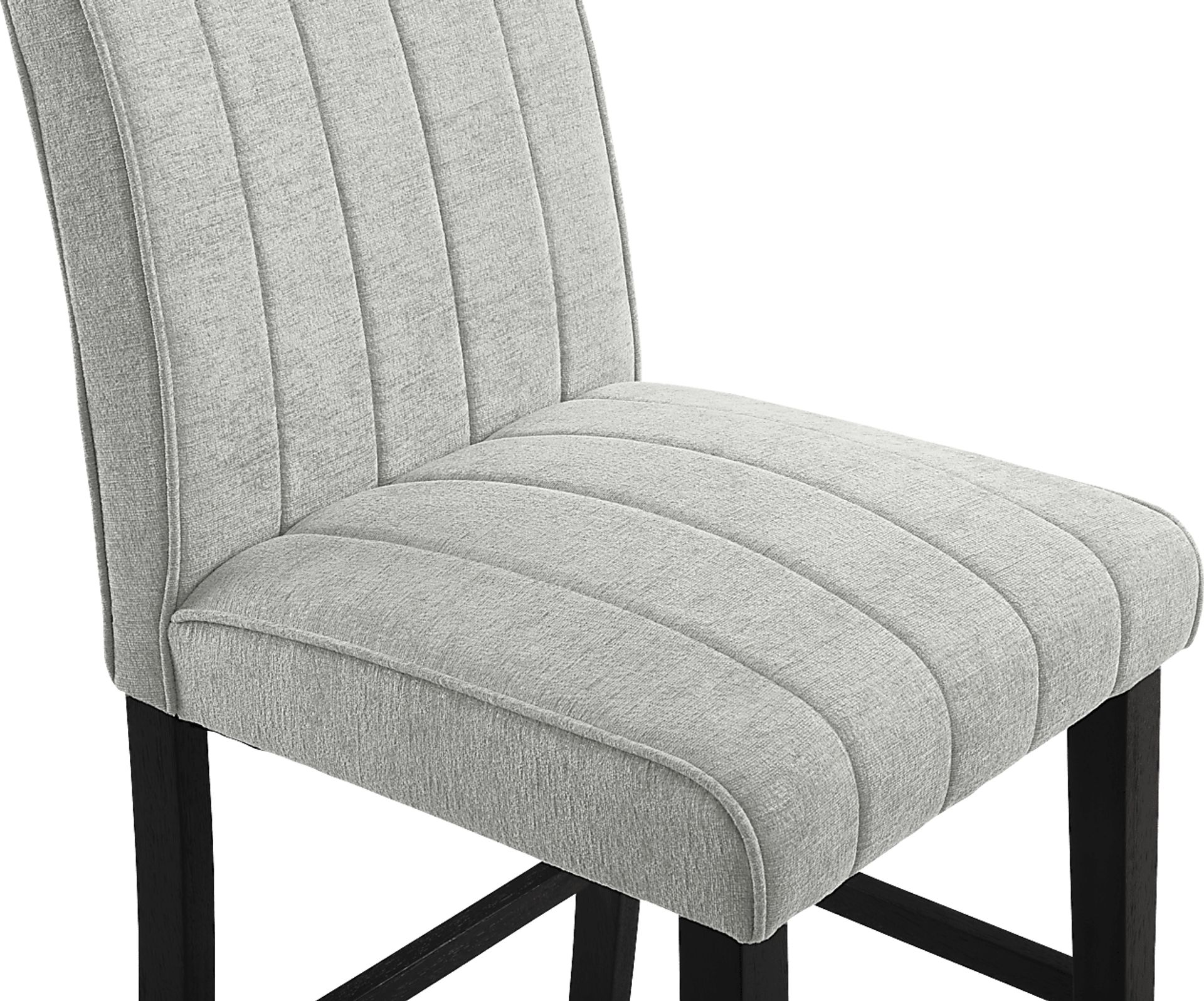 Kendall Black 3 Pc 48" Round Counter Height Dining Room with Gray Stools - Image 8