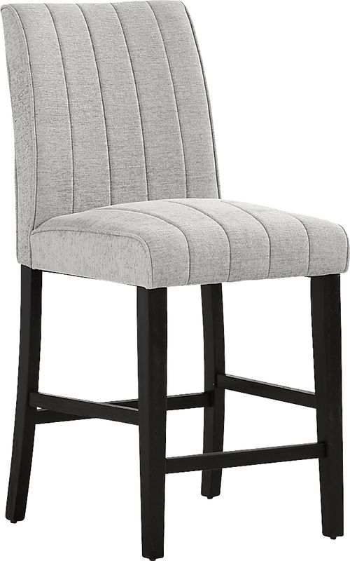 Kendall Gray Counter Height Stool with Black Legs