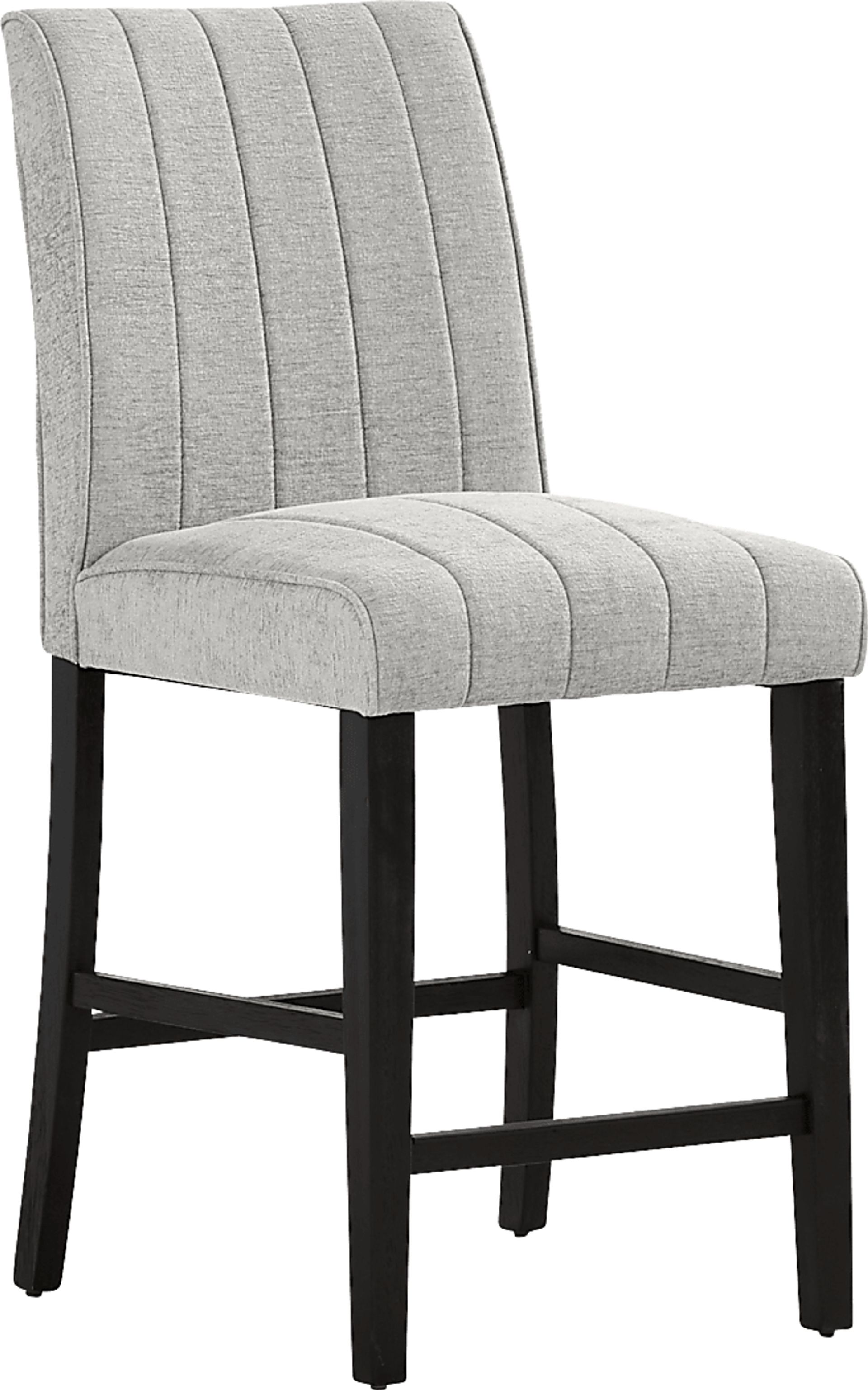 Kendall Black 3 Pc 48" Round Counter Height Dining Room with Gray Stools - Image 6
