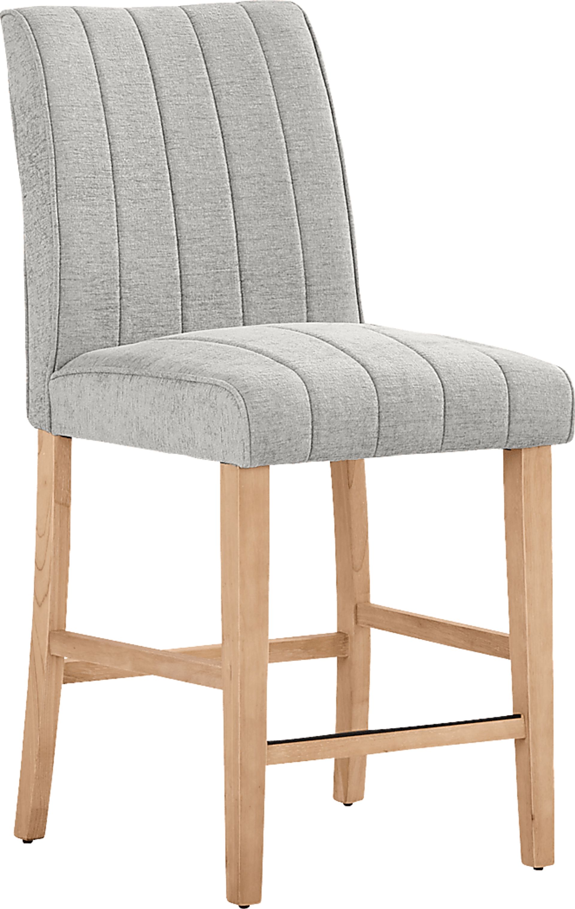 Kendall Gray Counter Height Stool with Natural Legs - Image 1