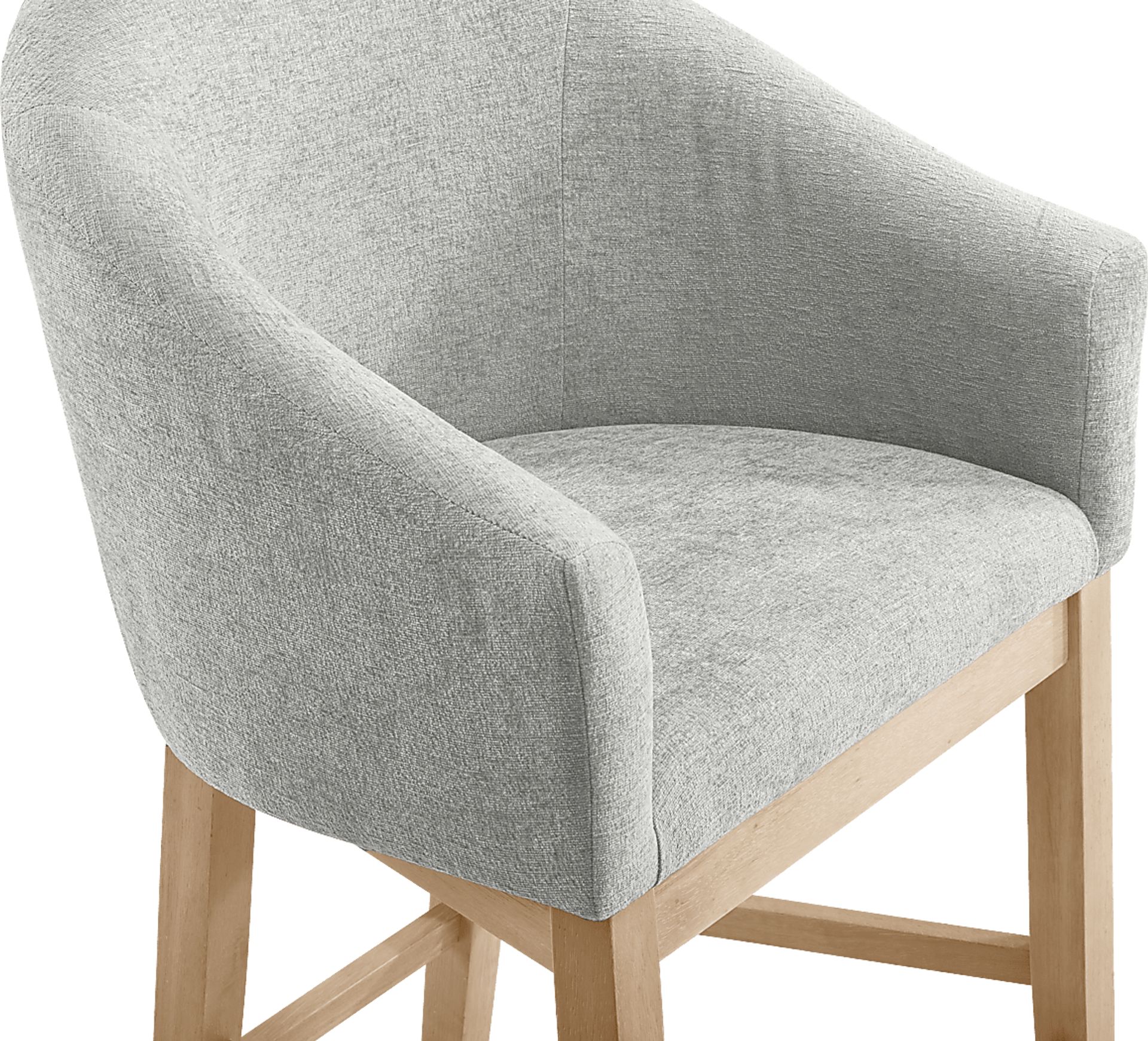 Kendall Gray Counter Height Stool with Natural Legs - Image 3