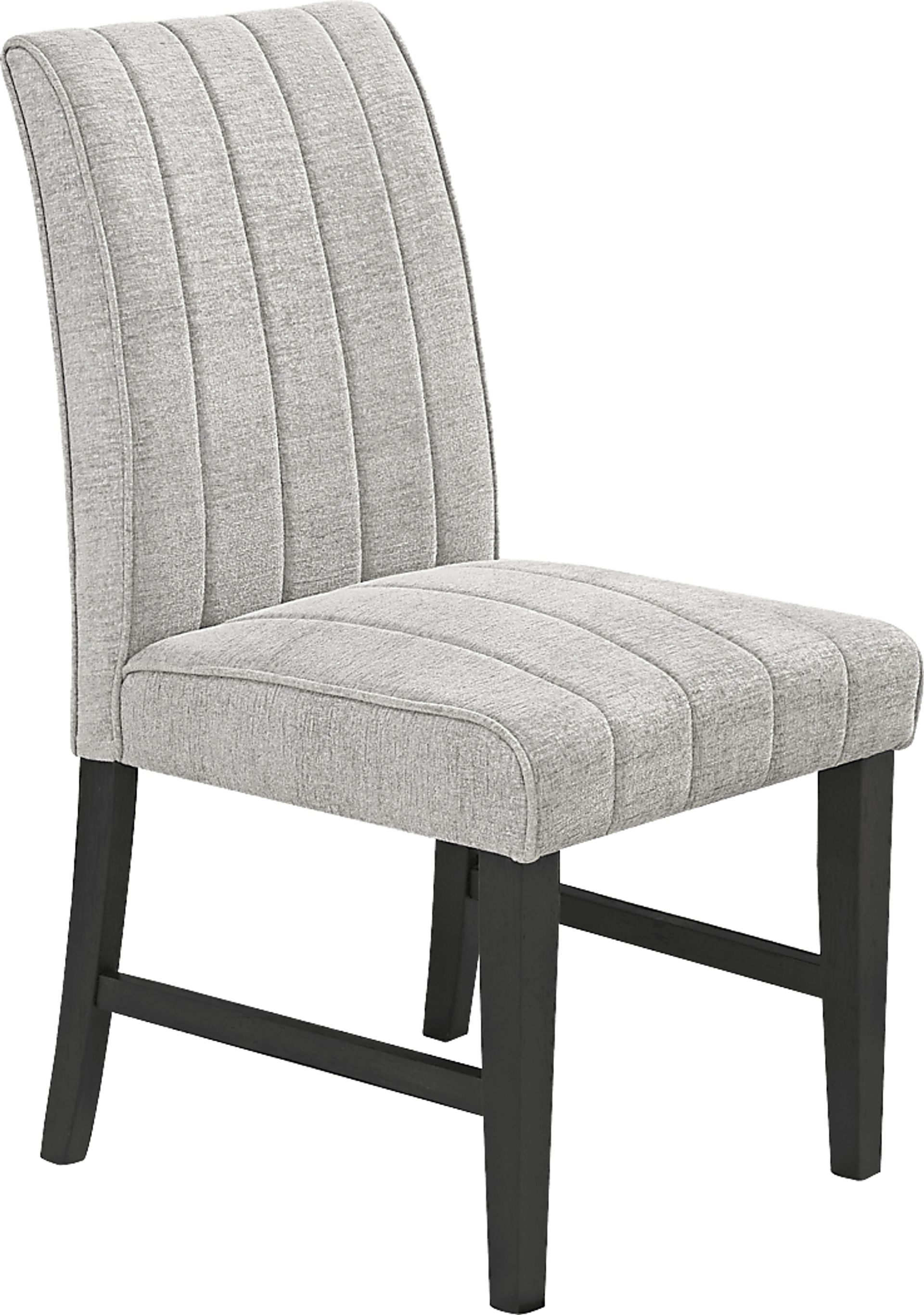 Kendall Black 5 Pc 59" Round Dining Room with Gray Side Chairs - Image 3