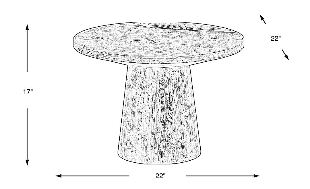 Kendall Natural 22" Round Cocktail Table