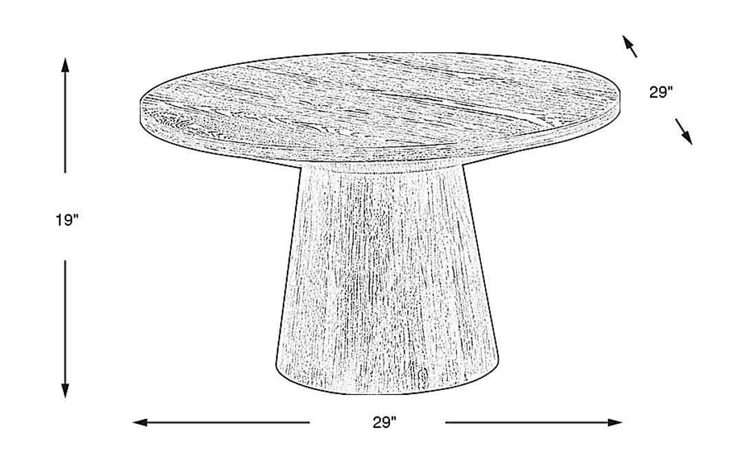 Kendall Natural 29" Round Cocktail Table