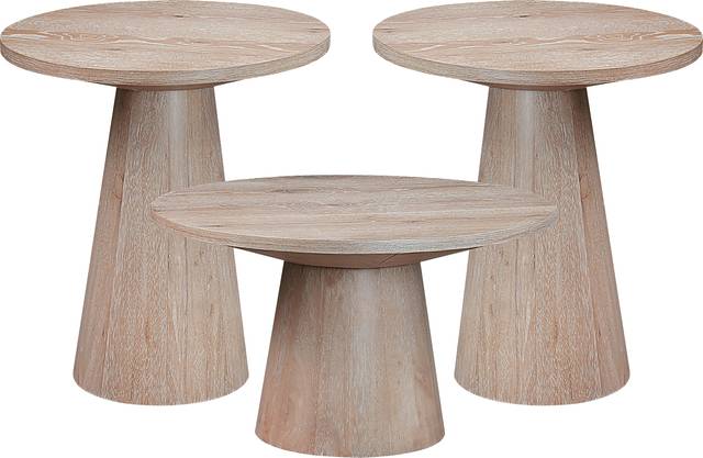 Kendall Natural 3 Pc Table Set - Thumbnail - Image 1